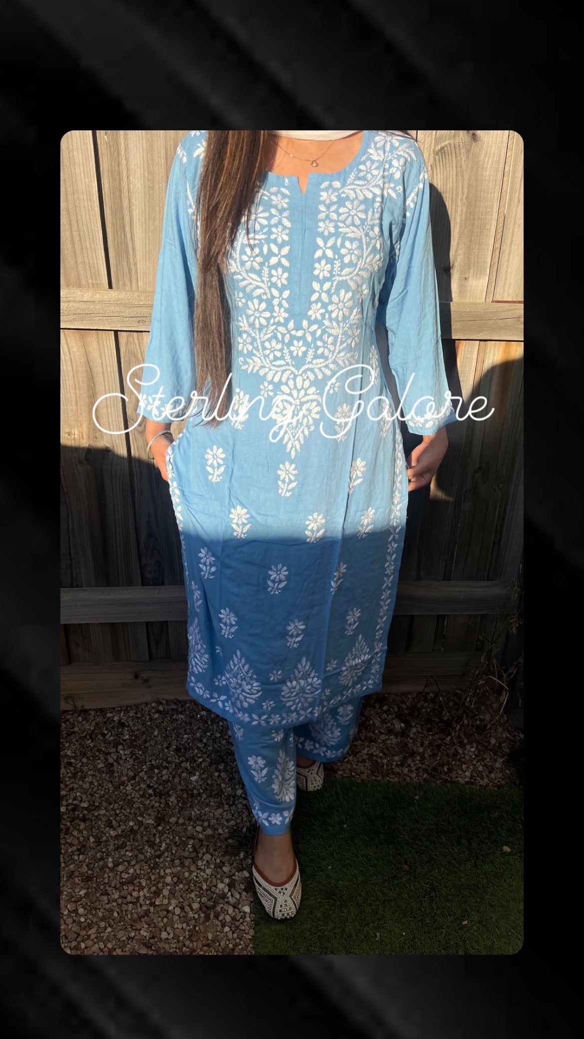 Modal Chikankari set
