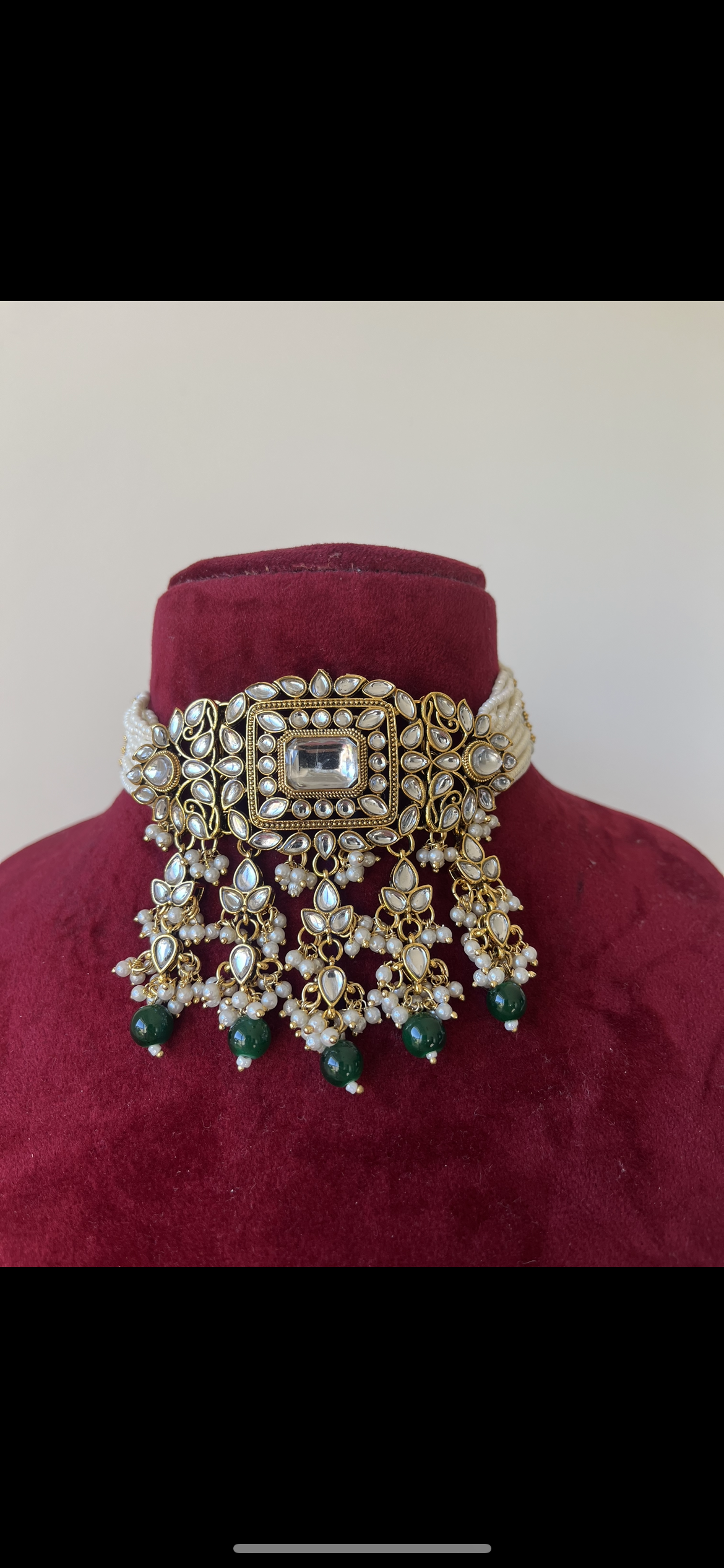 Clara (kundan set)(colours available)