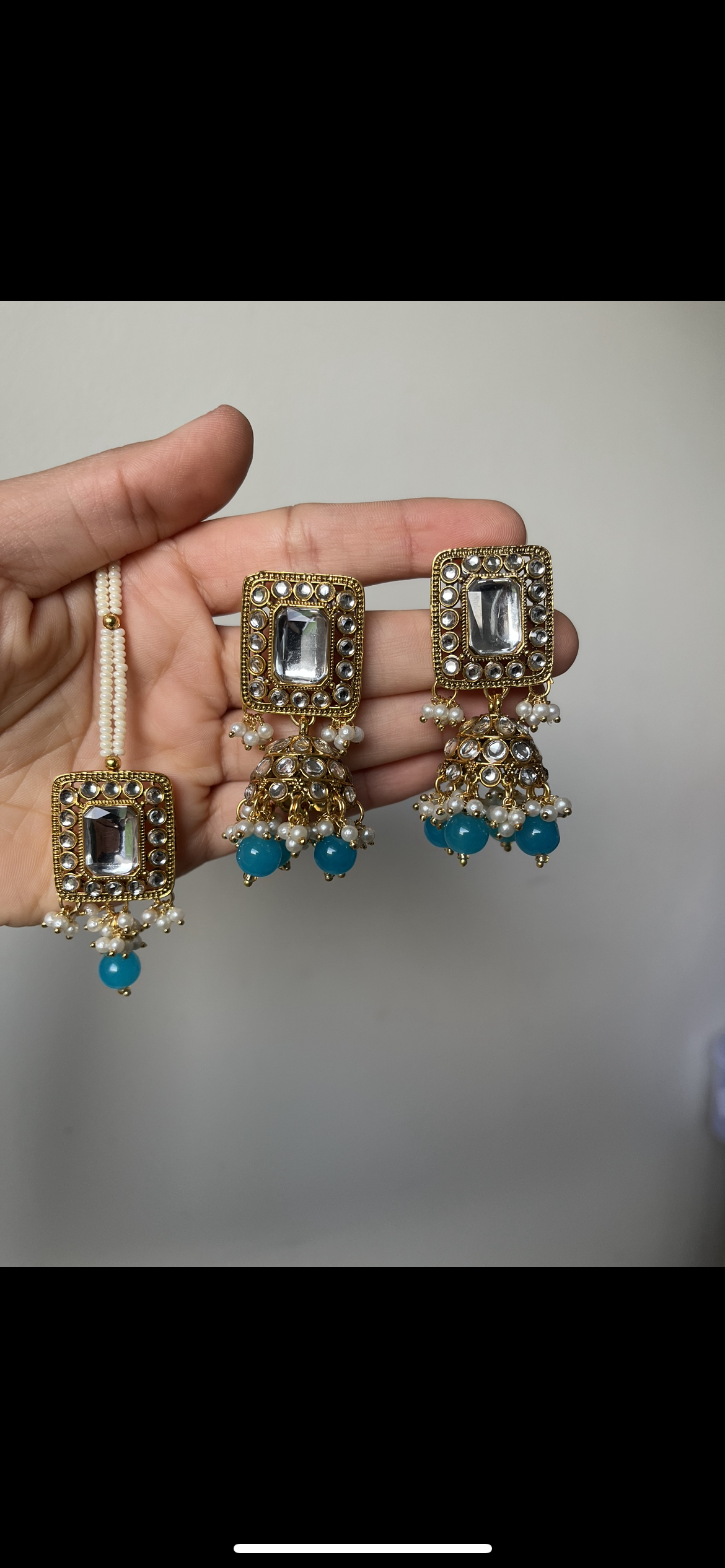 Clara (kundan set)(colours available)