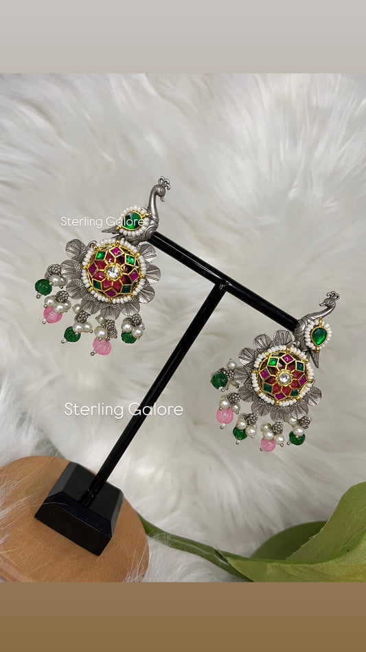GS oxidised earrings