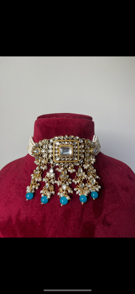 Clara (kundan set)(colours available)