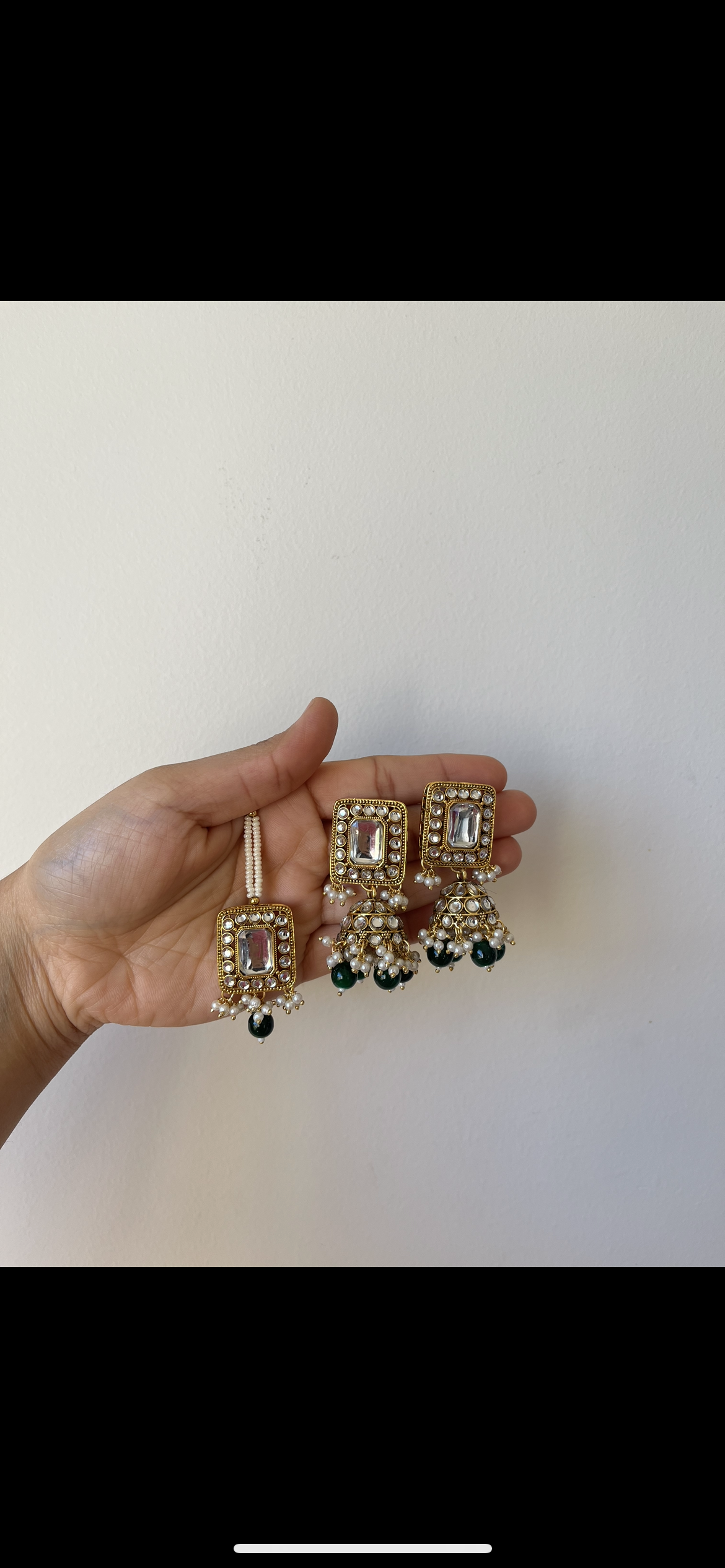 Clara (kundan set)(colours available)