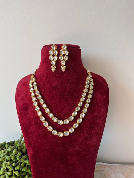 Double Layer Kundan set