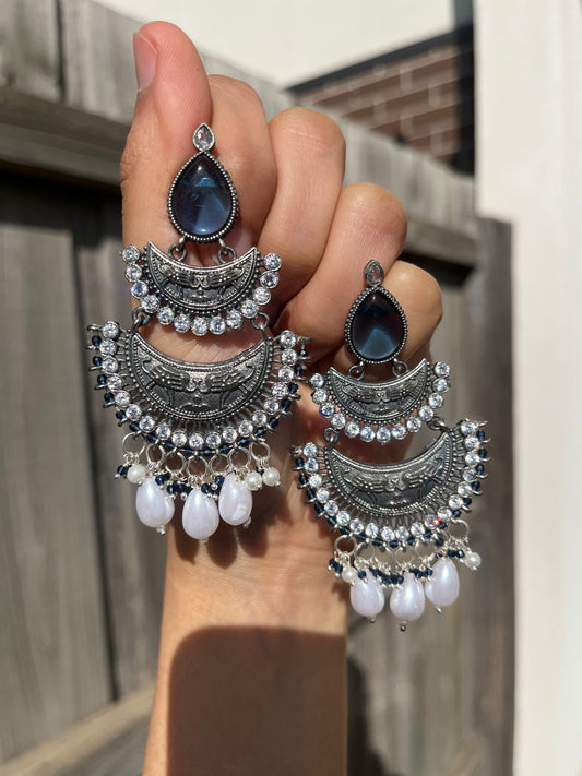 Yaana (Oxidised earrings) (Colours available)