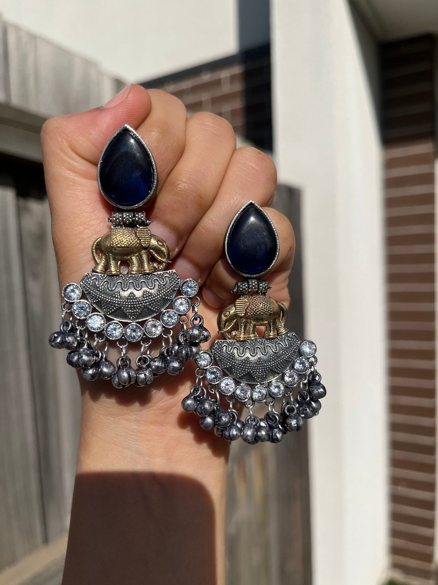 Misha (Oxidised earrings) (Colours available)