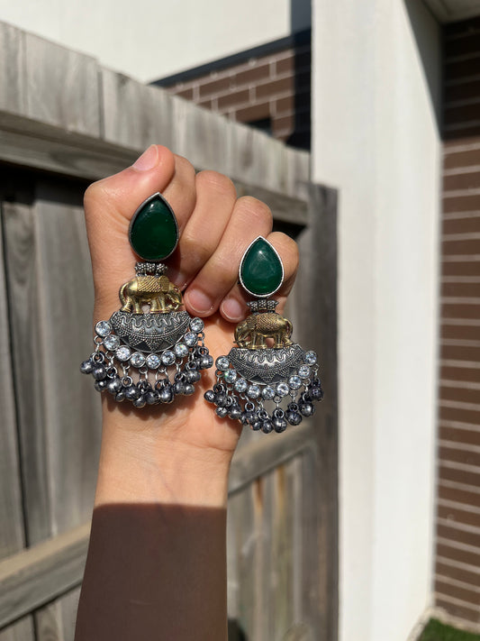 Misha (Oxidised earrings) (Colours available)